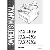 Brother FAX-4100e manual cover