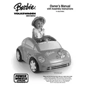 Power Wheels Mattel Barbie Volkswagen Beetle M3865 Toy manual cover