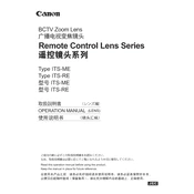 Canon BCTV ITS-ME Remote Control manual cover