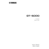 Yamaha GT-5000 Turntable manual cover