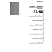 Roland BA-55 manual cover