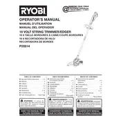 Ryobi P20014 Trimmer manual cover