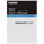 Vivotek ND9323P Recorder manual cover