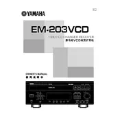 Yamaha EM-203VCD Receiver manual cover