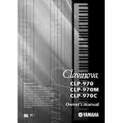 Yamaha Clavinova CLP-970 Piano manual cover