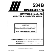 Gradall 534B Forklift manual cover