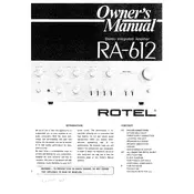 Rotel RA-612 Amplifier manual cover