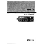 Icom IC-505 Transceiver manual cover