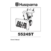 Husqvarna 5524ST Snow Thrower manual cover