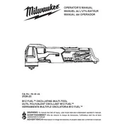 Milwaukee M12 Fuel 2526-20 Tool manual cover