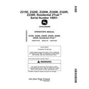 John Deere Residential ZTrak Z320M Mower manual cover