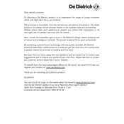 De Dietrich DTV1101X Hob manual cover