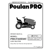 Poulan Pro PRGT22H50C Tractor manual cover