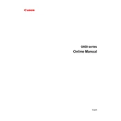 Canon G600 Series manual cover