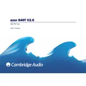 Cambridge Audio Azur 640T Tuner manual cover