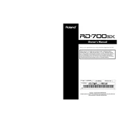 Roland RD700SX manual cover