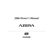 Hyundai Azera 2006 Sedan manual cover