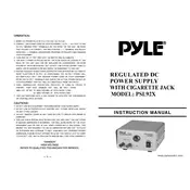 Pyle PSL92X Power Supply manual cover