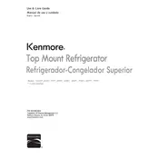 Kenmore 70719 111.6121 Refrigerator manual cover