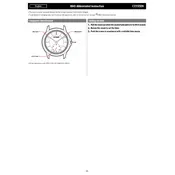 Citizen 8845 Watch manual cover