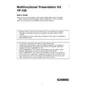 Casio YP-100 Presentation Kit manual cover