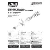 Ryobi RY40006 Trimmer manual cover