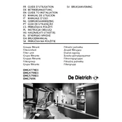 De Dietrich DHG477XE1 Hood manual cover