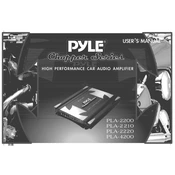 Pyle PLA2200 Amplifier manual cover