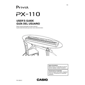 Casio Privia PX110 Keyboard manual cover