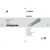 Bosch PushDrive Screwdriver manual cover