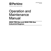 Perkins 4006 TRS Gas Engine manual cover