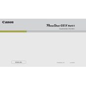 Canon PowerShot G5 X Mark II manual cover