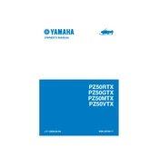 Yamaha PZ50RTX, P50GTX, PZ50MTX, PZ50VTX 2008 manual cover