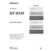 Onkyo HT R548 manual cover