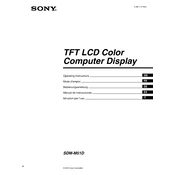 Sony SDM-M51D manual cover