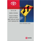 Toyota Yaris Display Audio with Navigation 2019 Sedan manual cover