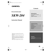 Onkyo SKW 204 manual cover