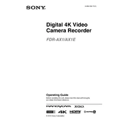 Sony FDR-AX1 manual cover