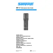 Shure BG4.1 Microphone manual cover