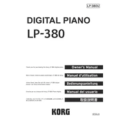 KORG LP-380U manual cover