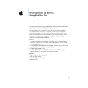 Apple Final Cut Pro Uncompressed SD Editing manual cover