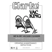 Clarke 6471100 CCVAC20P Wet Dry Vacuum Cleaner manual cover