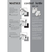 Matsui MKE100 manual cover