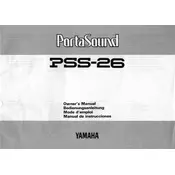 Yamaha PSS-26 Keyboard manual cover