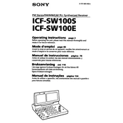 Sony ICF-SW100E manual cover