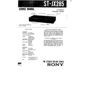 Sony ST-JX285 manual cover