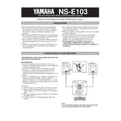 Yamaha NS-E103 Speaker manual cover