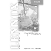 Lennox HSXA19 manual cover