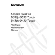 Lenovo IdeaPad U330 Touch Laptop manual cover