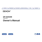 Denon DP-450USB manual cover